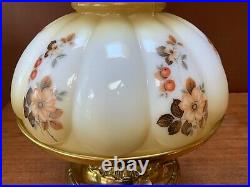 Vintage Aladdin Brass Oil Lamp Model 8 With Decorative Shade