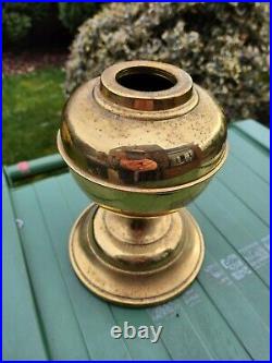 Vintage Aladdin Brass Oil lamp with Chimney and Shade plus spare chimney