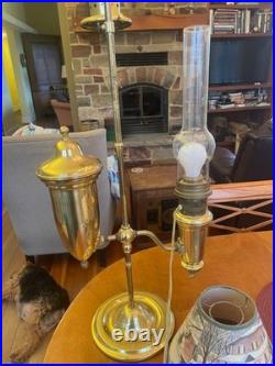 Vintage Aladdin Brass Student Lamp Electric 75th Anniversary
