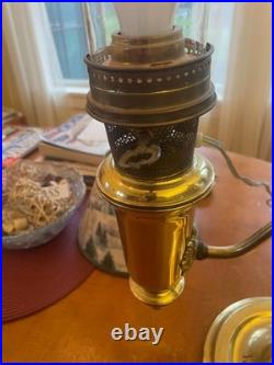 Vintage Aladdin Brass Student Lamp Electric 75th Anniversary