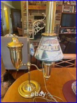 Vintage Aladdin Brass Student Lamp Electric 75th Anniversary