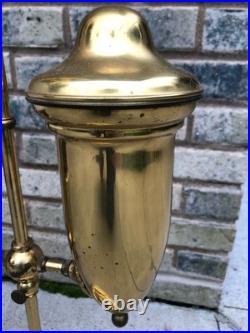 Vintage Aladdin Brass Student Lamp MilkGlass Shade Electric75th Anniversary