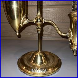 Vintage Aladdin Brass Student Lamp MilkGlass Shade Electric75th Anniversary