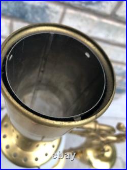 Vintage Aladdin Brass Student Lamp MilkGlass Shade Electric75th Anniversary