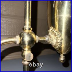 Vintage Aladdin Brass Student Lamp MilkGlass Shade Electric75th Anniversary