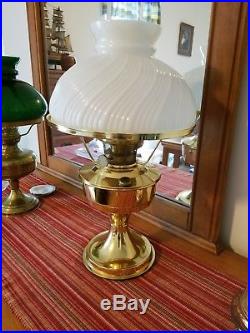 Vintage Aladdin Brass Table Oil Lamp #23 Burner