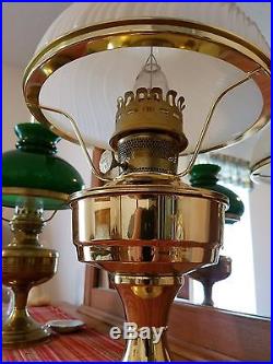 Vintage Aladdin Brass Table Oil Lamp #23 Burner