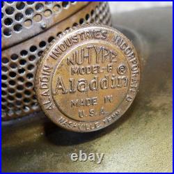 Vintage Aladdin Bronze Treasure Oil Lamp Nu-type Brass Model B