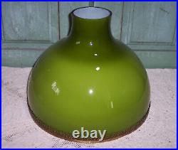 Vintage Aladdin Cased Green Globe Oil Kerosene Lamp Light Shade 12 Fitter