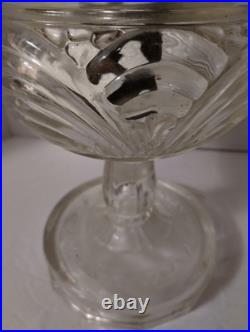 Vintage Aladdin Cathedral Green Crystal Glass Floral Shade Kerosene Stand Collec