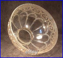 Vintage Aladdin Clear Glass Kerosene Oil Lamp 10 Inch Shade