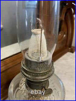 Vintage Aladdin Clear Glass Model B Kerosene or Oil Lamp