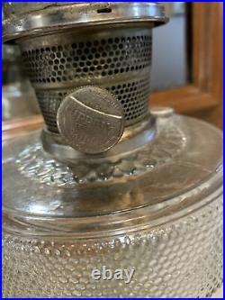 Vintage Aladdin Clear Glass Model B Kerosene or Oil Lamp