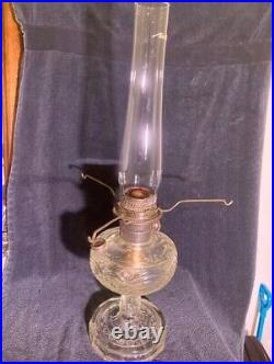 Vintage Aladdin Clear Glass Washington Drape Lamp with NU-TYPE B Burner 1933-1955