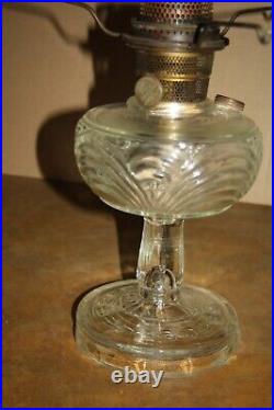 Vintage Aladdin Clear Glass Washington Drape Oil Lamp with NU-TYPE B Burner