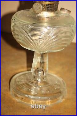 Vintage Aladdin Clear Glass Washington Drape Oil Lamp with NU-TYPE B Burner