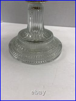 Vintage Aladdin Clear Round Base Model B Burner Shade Nu Type Oil Lamp