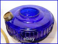 Vintage Aladdin Cobalt Blue Drape Kerosene Lamp 1989