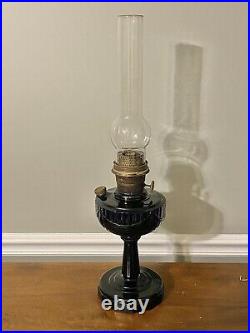 Vintage Aladdin Cobalt Blue Lincoln Drape Kerosene Lamp