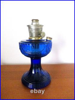 Vintage Aladdin Cobalt Blue Oil Lamp with Nu-Type B Burner
