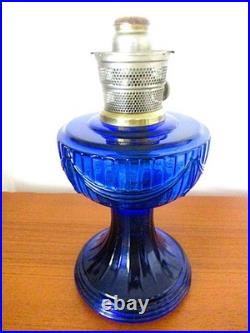 Vintage Aladdin Cobalt Blue Oil Lamp with Nu-Type B Burner