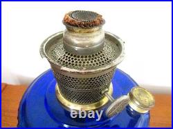 Vintage Aladdin Cobalt Blue Oil Lamp with Nu-Type B Burner