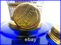 Vintage Aladdin Cobalt Blue Oil Lamp with Nu-Type B Burner