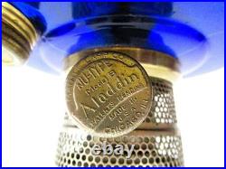 Vintage Aladdin Cobalt Blue Oil Lamp with Nu-Type B Burner