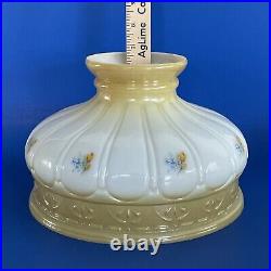 Vintage Aladdin Coleman, Rayo 10 Fitter Gold Oil Or Electric Glass Lamp Shade