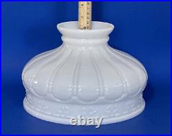 Vintage Aladdin Coleman, Rayo 10 Fitter White Glass Hurricane Oil Lamp Shade