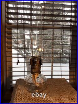 Vintage Aladdin Colonial Squares Model C 20 Oil Lamp With New Wick