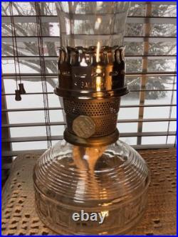 Vintage Aladdin Colonial Squares Model C 20 Oil Lamp With New Wick
