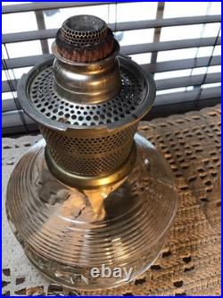Vintage Aladdin Colonial Squares Model C 20 Oil Lamp With New Wick