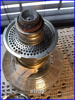 Vintage Aladdin Colonial Squares Model C 20 Oil Lamp With New Wick