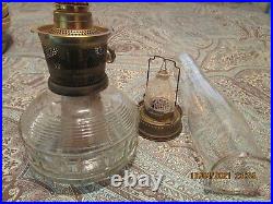 Vintage Aladdin Colonial Squares Oil Lamp # 23 Burner, Orig. Complete