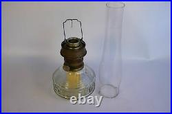 Vintage Aladdin Colonial Squares Shelf Table Lamp Clear Oil Kerosene #23 Burner