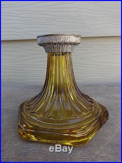 Vintage Aladdin Corinthian Amber Glass Kerosene Mantle Lamp No Shade No Reserve
