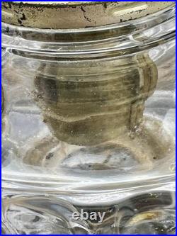 Vintage Aladdin Corinthian Clear & Black Oil Lamp With Model B Burner (withIssues)