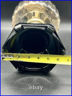 Vintage Aladdin Corinthian Clear & Black Oil Lamp With Model B Burner (withIssues)