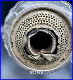 Vintage Aladdin Corinthian Clear & Black Oil Lamp With Model B Burner (withIssues)