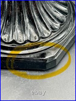 Vintage Aladdin Corinthian Clear & Black Oil Lamp With Model B Burner (withIssues)