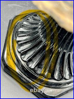 Vintage Aladdin Corinthian Clear & Black Oil Lamp With Model B Burner (withIssues)