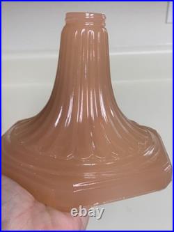 Vintage Aladdin Corinthian Oil Lamp Rose Moonstone Model B Burner 1930s Pink