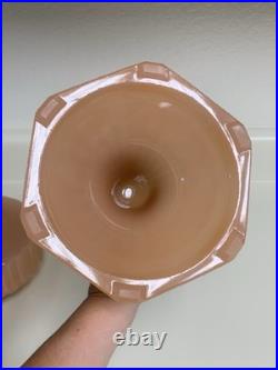 Vintage Aladdin Corinthian Oil Lamp Rose Moonstone Model B Burner 1930s Pink