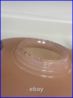 Vintage Aladdin Corinthian Oil Lamp Rose Moonstone Model B Burner 1930s Pink
