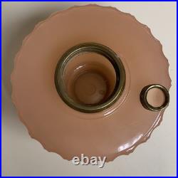 Vintage Aladdin Corinthian Oil Lamp Rose Moonstone W Model B Burner Pink