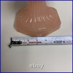 Vintage Aladdin Corinthian Oil Lamp Rose Moonstone W Model B Burner Pink