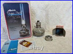 Vintage Aladdin Designer Marble Oil Lamp Model A281M Chimney W Box, Parts READ