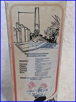 Vintage Aladdin Designer Marble Oil Lamp Model A281M Chimney W Box, Parts READ