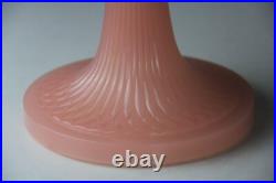 Vintage Aladdin Diamond Quilt Moonstone Kerosene Lamp Pink & White Read